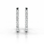 White :: luxury lab grown diamond hoop earrings 4.30ct total weight full diamond circle white gold premium jewelry