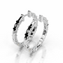 White :: elegant lab grown diamond hoop earrings 4.30ct circular design white gold luxury fine jewelry