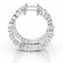 White :: inside out diamond hoop earrings lab grown 4.30 carat white gold high brilliance statement earrings