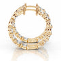 Yellow :: high brilliance lab grown diamond hoop earrings 4.30ct white gold modern luxury statement piece