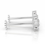 White :: 0.30ct lab grown diamond cluster studs round design white gold petite everyday luxury jewelry