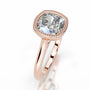 Rose :: premium cushion lab diamond solitaire engagement ring IGI certified ring