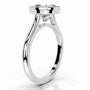 White :: IGI certified cushion lab diamond solitaire engagement ring elegant bridal ring