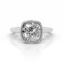 White :: Velmique square cushion solitaire lab grown diamond engagement ring IGI certified