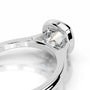 White :: square cushion lab grown diamond solitaire engagement ring sparkle white gold band
