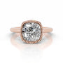 Rose :: luxury cushion lab diamond solitaire engagement ring fine jewelry bridal ring