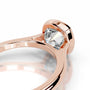 Rose :: elegant cushion cut lab grown diamond solitaire ring timeless engagement design
