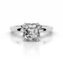White :: Lunmora asscher hidden halo lab grown diamond engagement ring IGI certified white gold