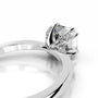White :: elegant asscher cut lab diamond engagement ring white gold hidden halo design