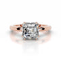 Rose :: Lunmora asscher hidden halo lab grown diamond engagement ring IGI certified rose gold