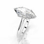 White :: luxury marquise cut lab grown diamond ring hidden halo pave band