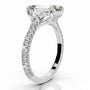 White :: IGI certified emerald lab diamond three stone ring luxury engagement ring