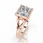 Rose :: premium princess lab diamond solitaire engagement ring IGI certified ring