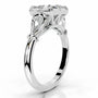 White :: IGI certified princess lab diamond solitaire engagement ring elegant bridal ring