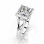 White :: Arvellae princess cut solitaire lab grown diamond ring classic engagement design