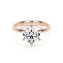 Rose :: luxury round lab diamond solitaire engagement ring fine jewelry bridal ring