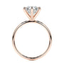 Rose :: modern round solitaire lab grown diamond engagement ring minimalist jewelry