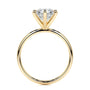 Yellow :: handcrafted round solitaire lab diamond engagement ring luxury fine jewelry