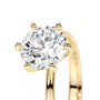 Yellow :: women’s round cut lab diamond solitaire engagement ring white gold band