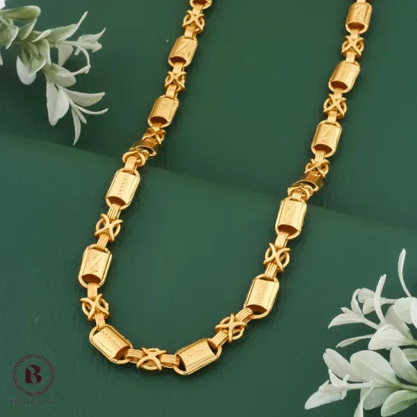 Fashion Frill Kohli with X High Gold Neck Waterproof Chain For Boys & Mens