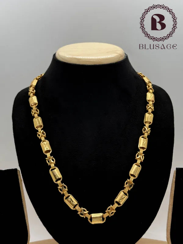 Fashion Frill Kohli with X High Gold Neck Waterproof Chain For Boys & Mens