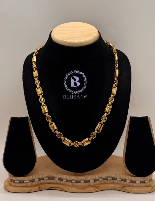 Fashion Frill Kohli with X High Gold Neck Waterproof Chain For Boys & Mens