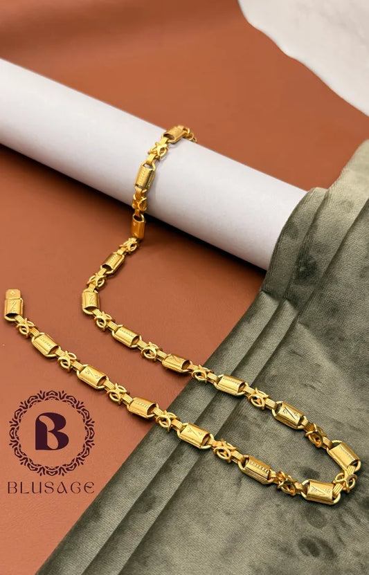 Fashion Frill Kohli with X High Gold Neck Waterproof Chain For Boys & Mens