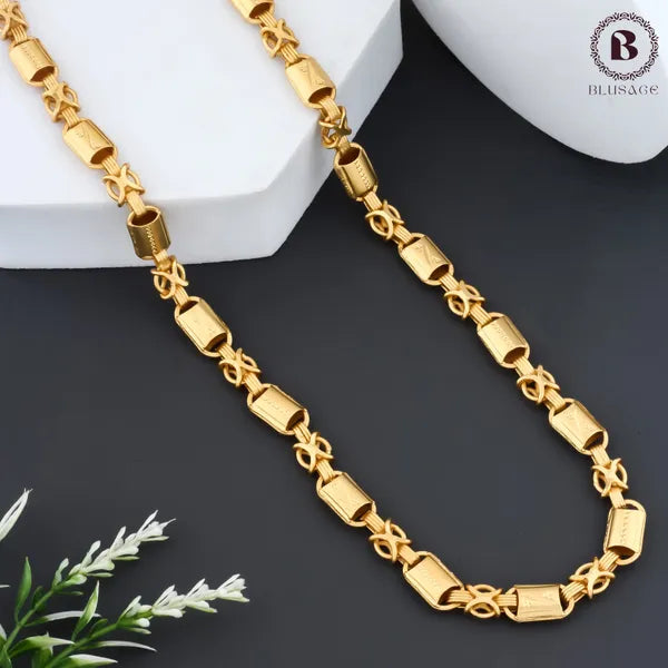 Fashion Frill Kohli with X High Gold Neck Waterproof Chain For Boys & Mens