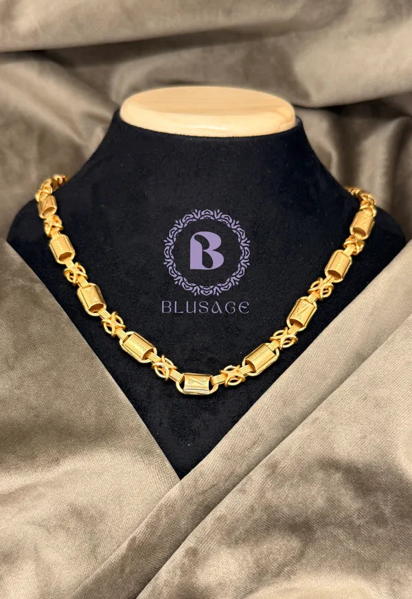 Fashion Frill Kohli with X High Gold Neck Waterproof Chain For Boys & Mens