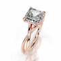 Rose :: modern asscher solitaire lab grown diamond engagement ring minimalist jewelry