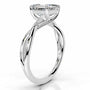 White :: IGI certified asscher lab diamond solitaire engagement ring elegant bridal ring