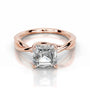 Rose :: asscher lab grown diamond solitaire engagement ring step cut elegance white gold
