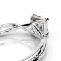 White :: asscher cut lab grown diamond solitaire engagement ring white gold luxury