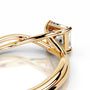 Yellow :: elegant asscher cut lab grown diamond solitaire ring vintage engagement design