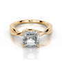 Yellow :: premium asscher lab diamond solitaire engagement ring IGI certified ring