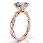 Rose :: luxury cushion lab diamond pavé engagement ring fine jewelry bridal ring