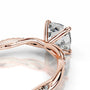 Rose :: modern cushion pavé lab grown diamond engagement ring bridal jewelry
