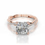 Rose :: cushion pavé lab grown diamond engagement ring sparkle white gold band