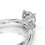 White :: Solmique cushion cut pavé lab grown diamond ring luxury engagement design
