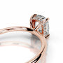 Rose :: modern elongated cushion hidden halo lab grown diamond engagement ring