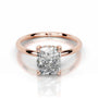 Rose :: luxury elongated cushion lab diamond hidden halo engagement ring bridal jewelry