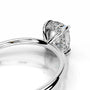 White :: IGI certified elongated cushion lab diamond hidden halo engagement ring luxury