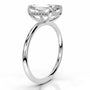White :: IGI certified radiant lab diamond hidden halo engagement ring elegant bridal ring