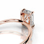 Rose :: radiant lab grown diamond engagement ring with hidden halo brilliance