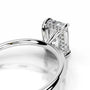 White :: IGI certified radiant lab diamond hidden halo engagement ring elegant bridal ring