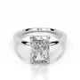White :: Zenviquea radiant hidden halo lab grown diamond engagement ring IGI certified
