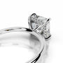 White :: Zenviquea princess cut hidden halo lab grown diamond ring luxury design