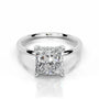 White :: Zenviquea princess hidden halo lab grown diamond engagement ring IGI certified