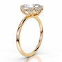 Yellow :: women’s marquise cut lab diamond hidden halo engagement ring white gold band