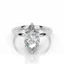 White :: Zenviquea marquise hidden halo lab grown diamond engagement ring IGI certified